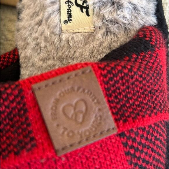 Dearfoams Lil Bear Buffalo Check Clog Slipper NWT - Picture 6 of 13
